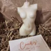lichaam, vrouw, kaars, body