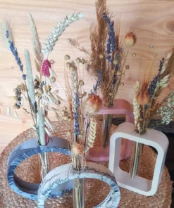 jesmonite, vaasje, droogbloemen