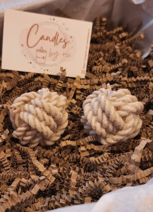 Knoop, kaars, koolzaadwas, cadeautje, duurzaam, giveaway