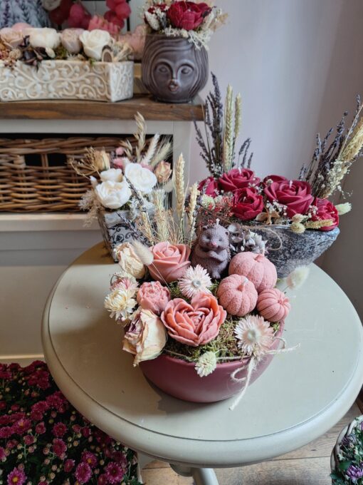 Herfst kaarsen & droogbloemen